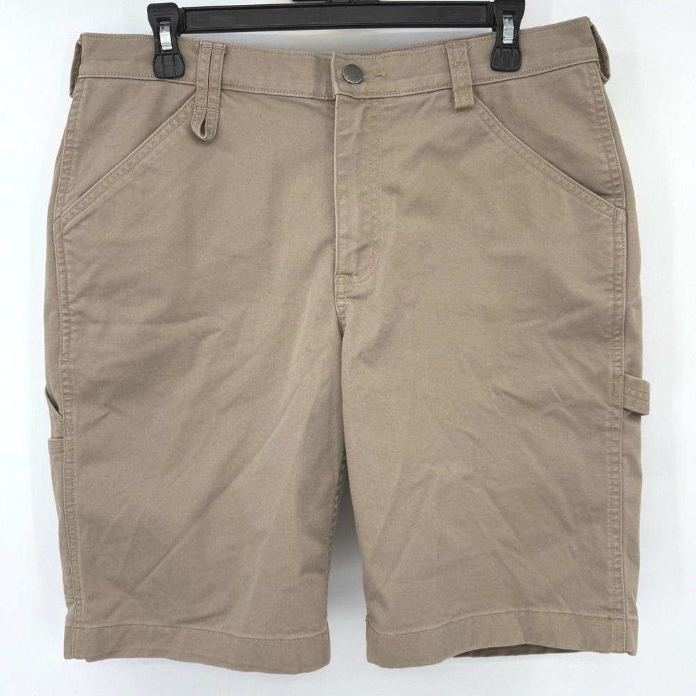 40 Grit Carpenter Shorts Women 12 Khaki Tan Duluth Trading Co Utility Workwear
